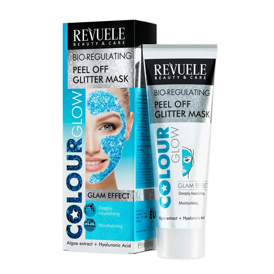 REV PEEL OFF GLITTER MASK BLUE 80ML