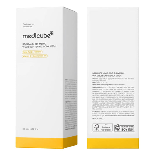 MEDICUBE KOJIC ACID TURMERIC VITA BRIGHTENING BODY WASH 400ML