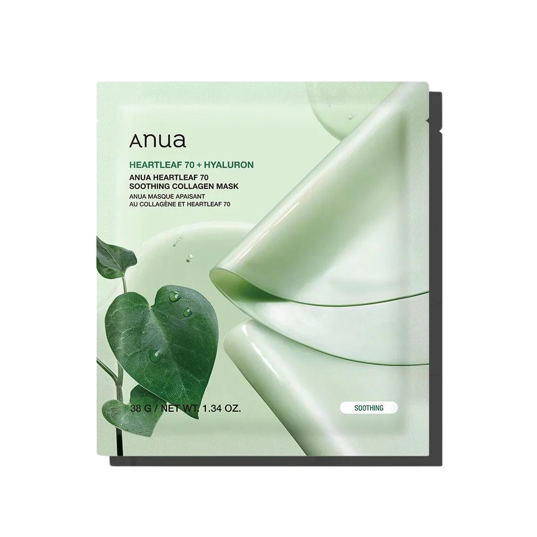ANUA HEARTLEAF 70+HYALURON SOOTHING COLLAGEN MASK 38G