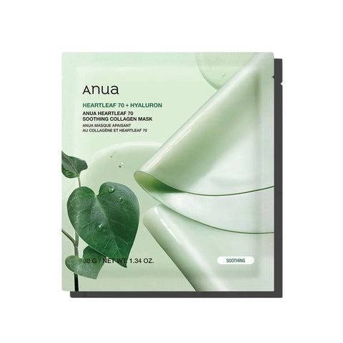 ANUA HEARTLEAF 70+HYALURON SOOTHING COLLAGEN MASK 38G