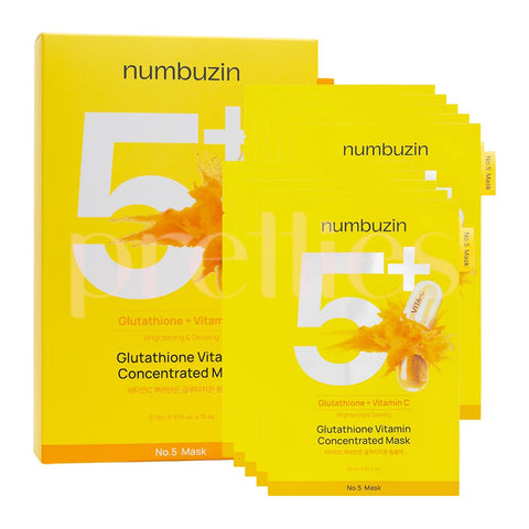NUMBUZ NO.5+ GLUTATHIONE VITAMIN MASK (10EA)