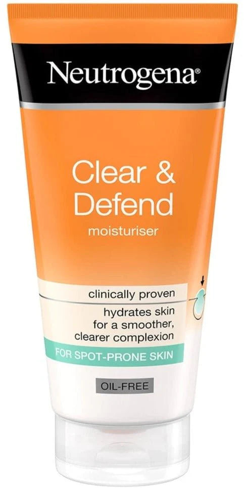 NEUTROGENA CLEAR & DEFEND MOISTURISER TUBE (ORANGE) 50ML