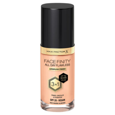 Max Factor All Day Flawless Foundation 45 Warm Almond