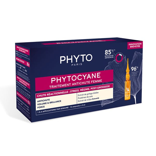 Phyto Phytocyane Reactional Hair Loss Treatment for Women, 12amps x 5ml