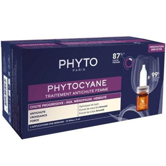 Phyto Phytocyane Progressive Hair Loss Treatment for Women, 12amps x 5ml