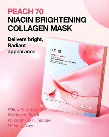 ANUA  PEACH 70+NIACIN BRIGHTENING COLLAGEN MASK 38G