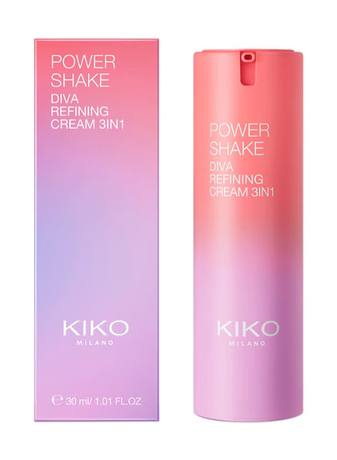 KIKO POWER SHAKE DIVA REFINING CREAM 3IN1 30ML