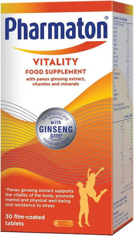 PHARMATON VITALITY FOOD SUPPLEMENT 30 TABLET