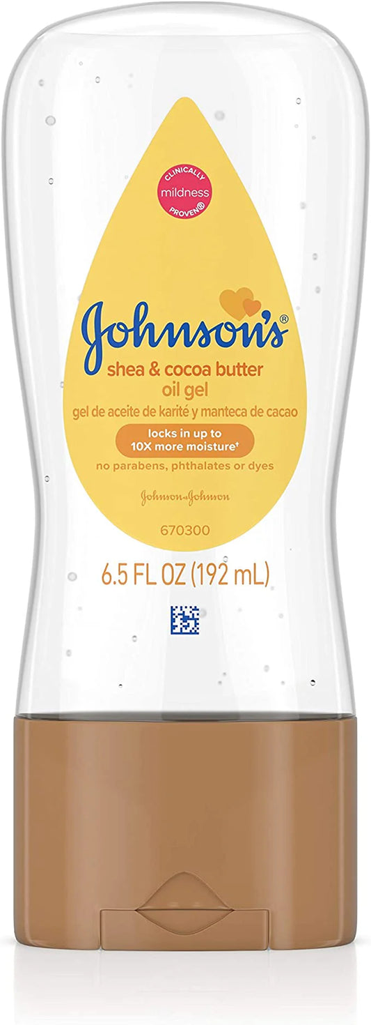 JOHNSONS SHEA & COCOA BUTTER OIL GEL 192ML