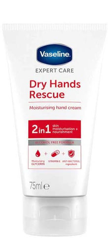 VASELINE DRY HANDS RESCUE 2IN1 75ML