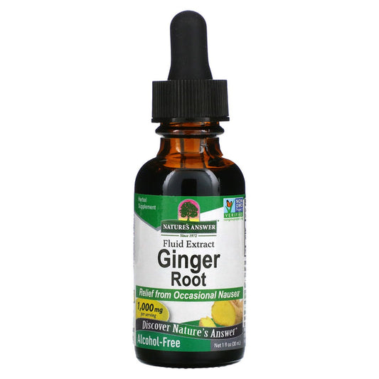 Nature's Answer, Ginger Root Alcohol Free Extract, 1 Oz 1000MG 30ML