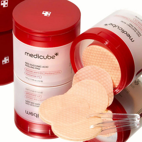 Red Succinic Acid Peeling Pad - 70 Pads - Skin Glow