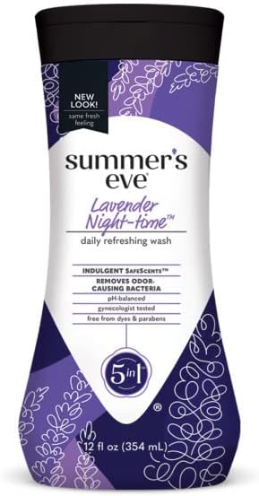 Summer's Eve 5 in 1 Daily Refreshing Wash, Lavender Night-Time, 12 fl oz (354 ml)