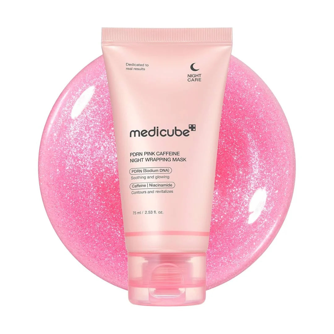MEDICUBE PDRN PINK CAFFEINE NIGHT WARPPING MASK 75 ML
