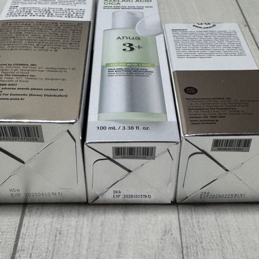 ANUA 3+ AZELAIC ACID 3+ CICA  SOOTHING MOISTURIZER 100ML
