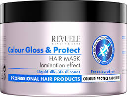 Mask for colored hair REVUELE Color Gloss & Protect with laminating effect, 500 ml