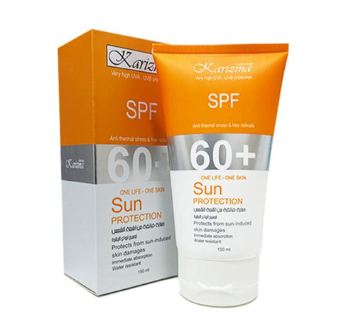 كريم الوقاية من الشمس يحمي البشرة من أضرار الشمس الناتجة عن أشعة الشمس - SPF60+، 150 مل من كاريزما