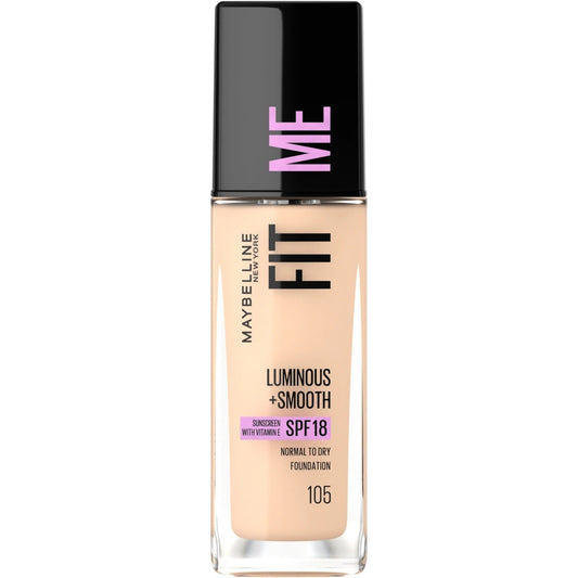 Maybelline Fit Me Luminous Smooth Foundation Natural Ivory Fra NO,105 (30ML)