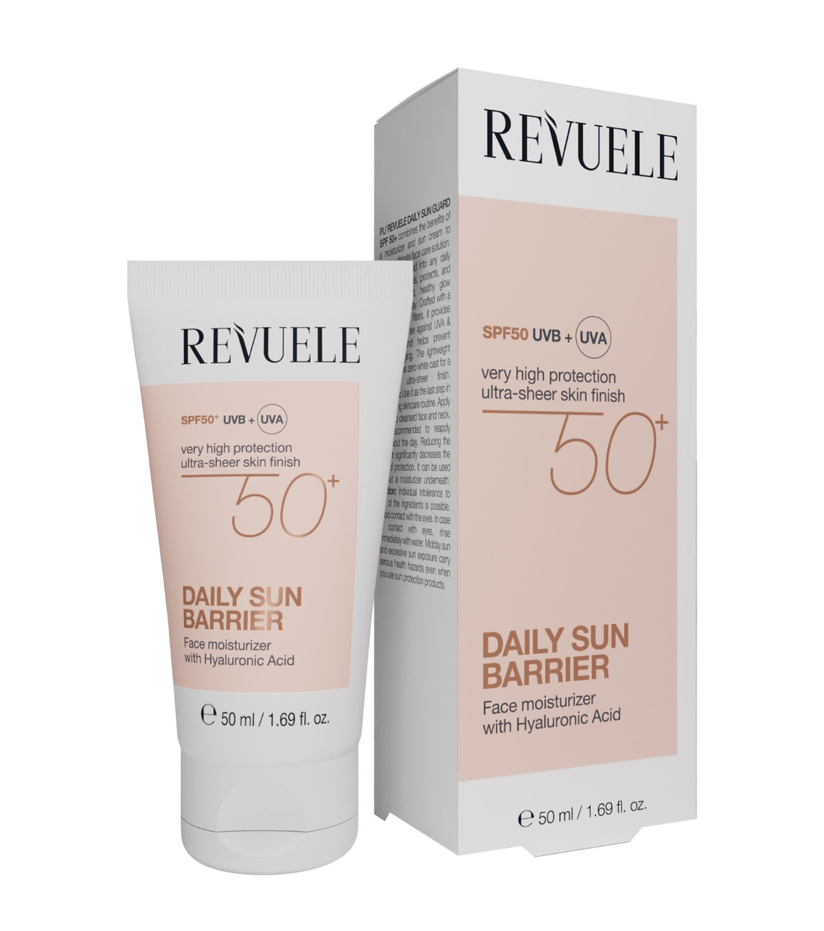 Revuele - Daily sunscreen with hyaluronic acid SPF50+ 5OML