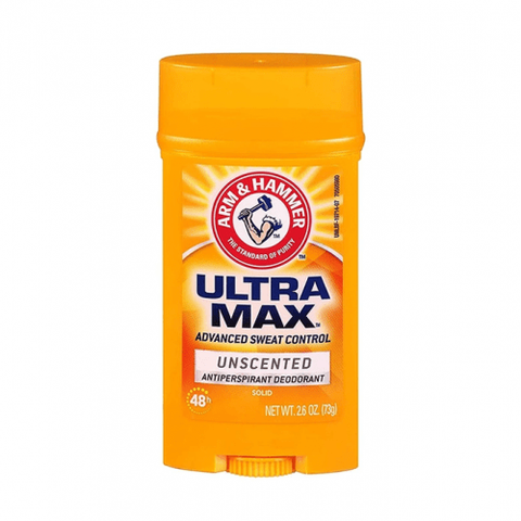 Arm & Hammer Ultra Max Solid Antiperspirant Deodorant, Unscented (Long Lasting) 73G