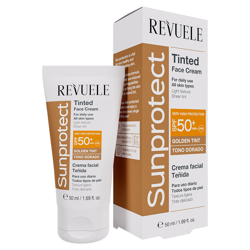 Revuele - SPF 50+ Sunprotect Face Cream - Golden Tint - 50 ml
