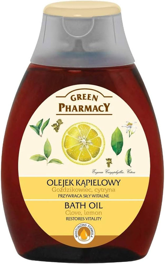 Green Pharmacy BATH OIL - Clove & Lemon Herbal Care 250ml