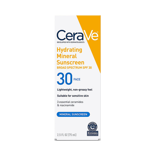 CeraVe Hydrating Mineral Sunscreen Lotion for Face SPF 30 75ML