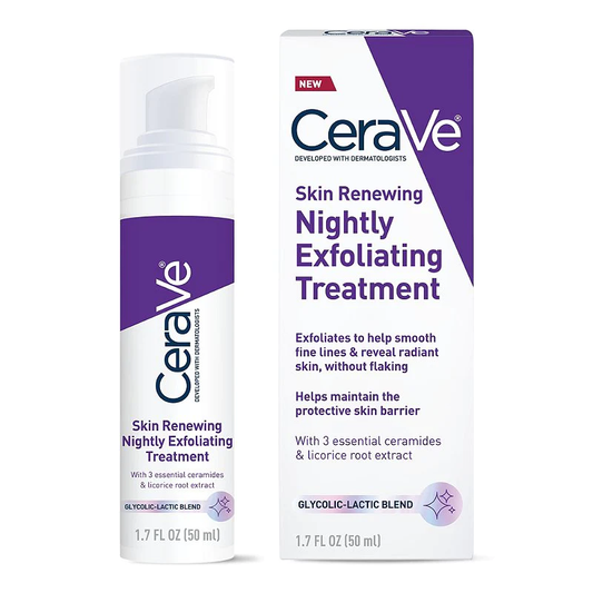 CeraVe Skin Renewing Nightly Exfoliating Treatment Glycolic Acid Face Serum 50 ML