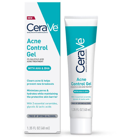 Cerave Acne Control Gel 2% Salicylic Acid Acne Treatment With AHA BHA 40ml