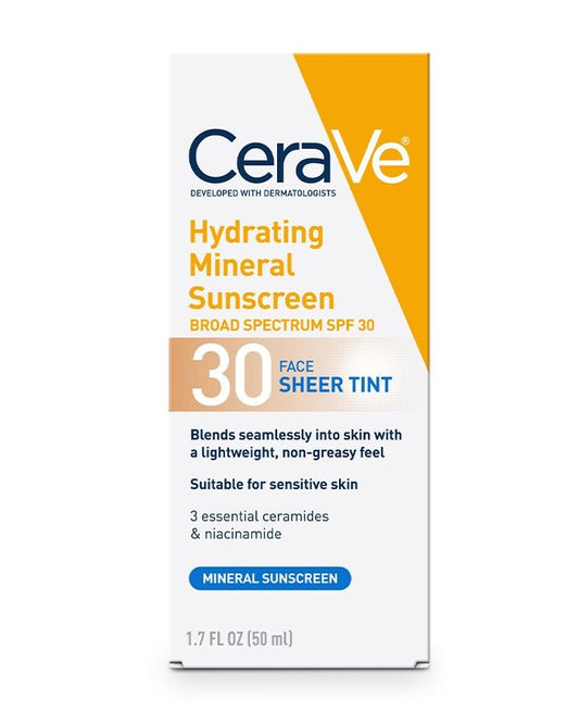 Cerave Hydrating Mineral Sunscreen Spf 30 30ml