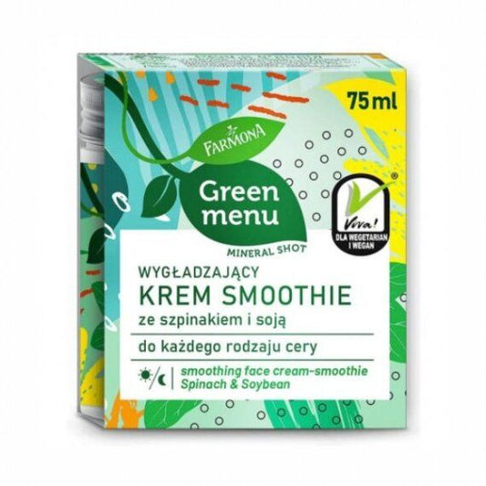 Farmona GREEN MENU | Smoothing face cream with spinach and soy, 75 ml