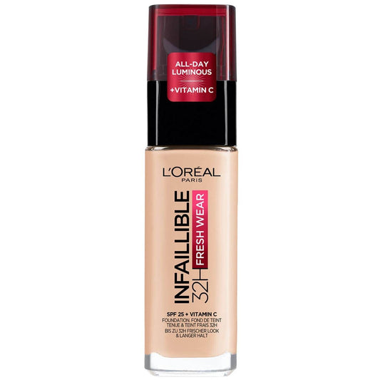 Loreal Paris Infallible 24hr Freshwear Liquid Foundation 20 Ivory, Hydrating, Transfer-Proof and Waterproof
