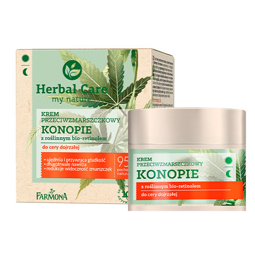 Farmona Herbal Care Hemp Oil Anti-Wrinkle Face Cream with Bio-Retinol for Mature Skin 50ml