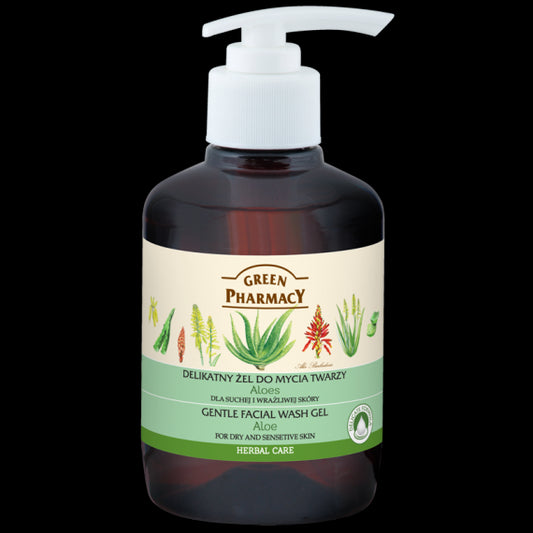 Green Pharmacy Gentle facial wash gel for dry and sensitive skin Aloe  270ML