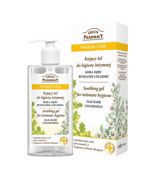 Green Pharmacy - Soothing intimate hygiene gel Pharma Care - Oak bark and chamomile 300ML