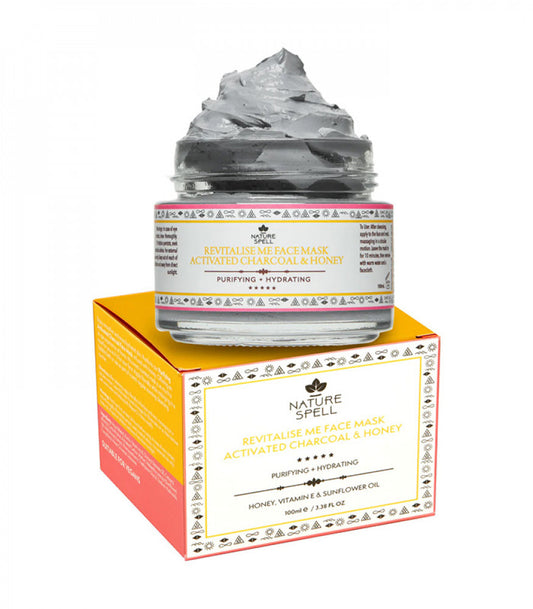 Nature Spell Activated Charcoal & Honey Revitalise Face Mask 100Ml