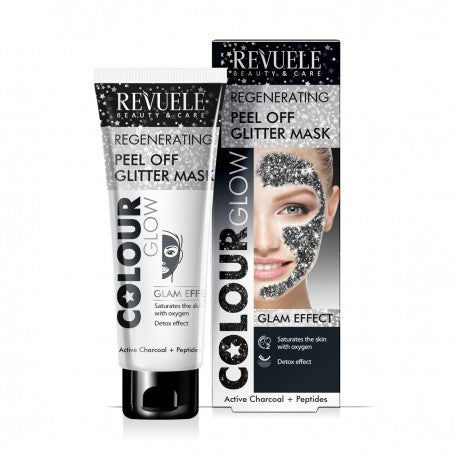Revuele Peel Off Glitter Mask Black 80Ml Shaima Beauty Revuele.