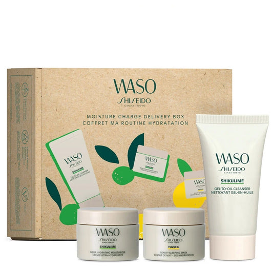 Shiseido Waso Moisture Charge Kit (Oil Cleaner 30 ml+Moisturizer 15 ml+Sleping Mask 15 ml) (3PC)SET