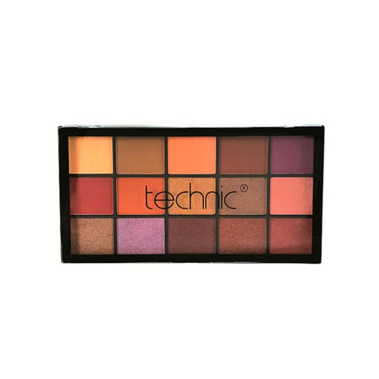 Technic  Cosmetics 15 Color Eye Shadow Palette - Peanut Butter & Jelly - 30gm 